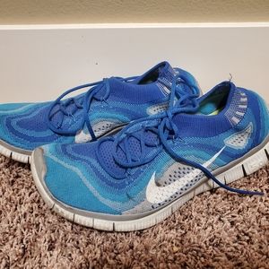 Nike Flyknit Running Free 5.0 Blue Gray Men's Size 9